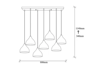 Loftlampe Thela Syv Sort - Sort - Belysning - Lamper & indendørsbelysning - Loftlampe - Pendellamper & hængelamper