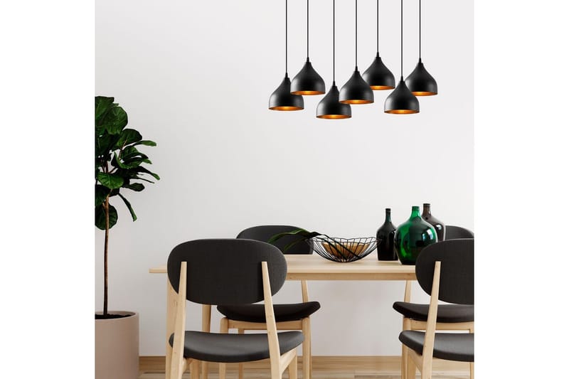 Loftlampe Thela Syv Sort - Sort - Belysning - Lamper & indendørsbelysning - Loftlampe - Pendellamper & hængelamper