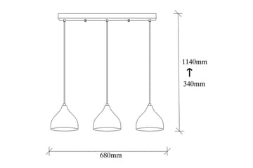 Loftlampe Thela Triple Sort - Sort - Belysning - Lamper & indendørsbelysning - Loftlampe - Pendellamper & hængelamper