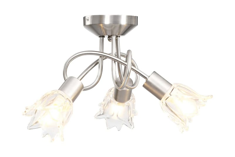 Loftlampe Transparente Glasskærme Til 3 E14-Pærer Tulipanfor - Plafond - Stuelampe - Soveværelse lampe