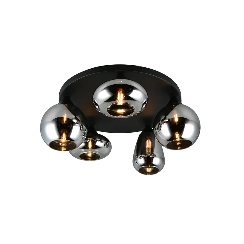 Loftlampe TRIO Lumina, 5 lamper, Kromet