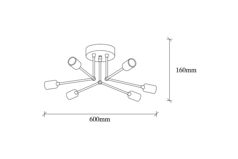 Loftlampe Vilsa Sort - Sort - Belysning - Lamper & indendørsbelysning - Loftlampe - Plafond