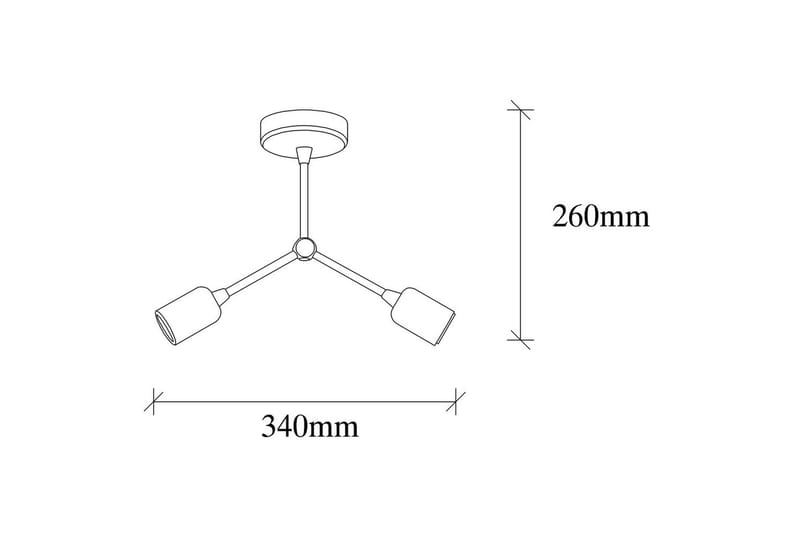 Loftlampe Vilsa Sort - Sort - Belysning - Lamper & indendørsbelysning - Loftlampe - Plafond