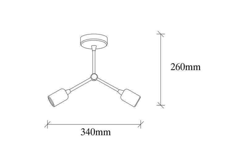 Loftlampe Vilsa Sort - Sort - Belysning - Lamper & indendørsbelysning - Loftlampe - Plafond