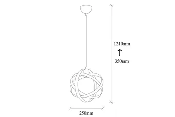 Loftlampe Voroa Sort / Nikkel - Sort / Nikkel - Belysning - Lamper & indendørsbelysning - Loftlampe - Pendellamper & hængelamper