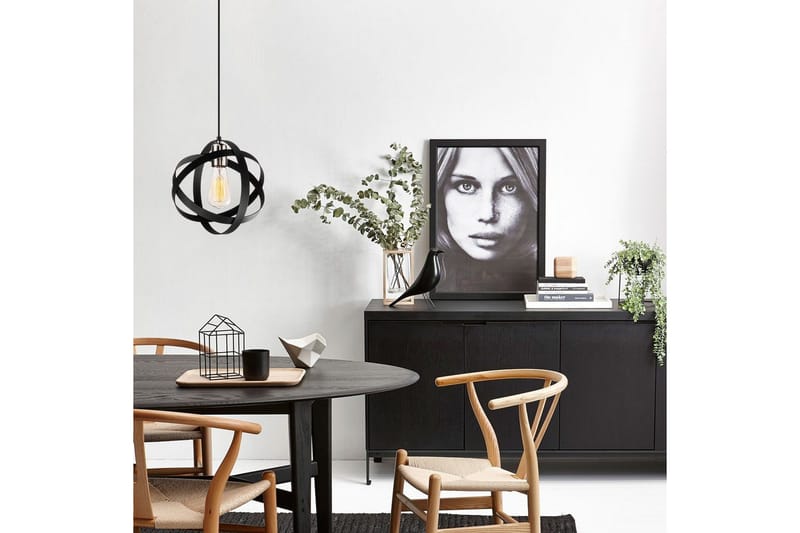 Loftlampe Voroa Sort / Nikkel - Sort / Nikkel - Belysning - Lamper & indendørsbelysning - Loftlampe - Pendellamper & hængelamper