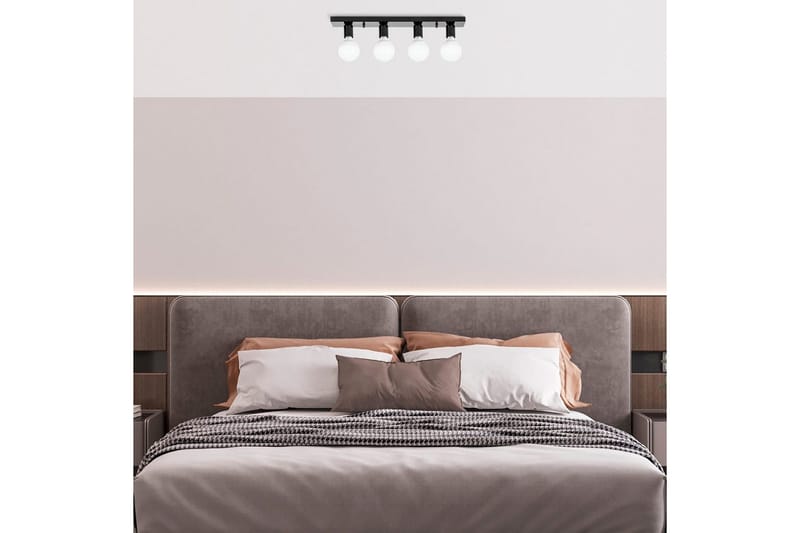 Loftlampe Wostra Sort / Hvid - Sort / Hvid - Belysning - Lamper & indendørsbelysning - Loftlampe - Plafond