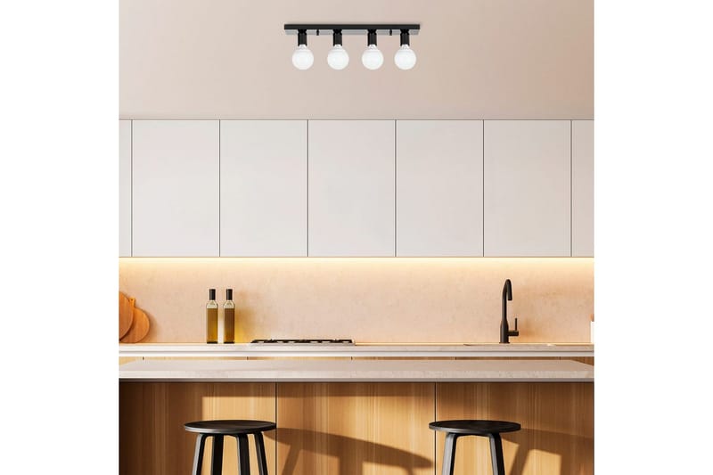 Loftlampe Wostra Sort / Hvid - Sort / Hvid - Belysning - Lamper & indendørsbelysning - Loftlampe - Plafond