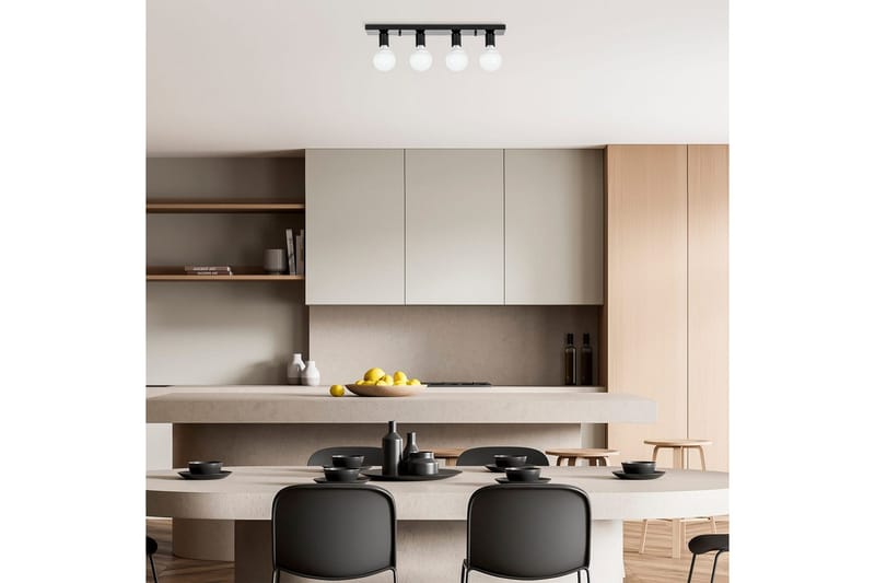 Loftlampe Wostra Sort / Hvid - Sort / Hvid - Belysning - Lamper & indendørsbelysning - Loftlampe - Plafond