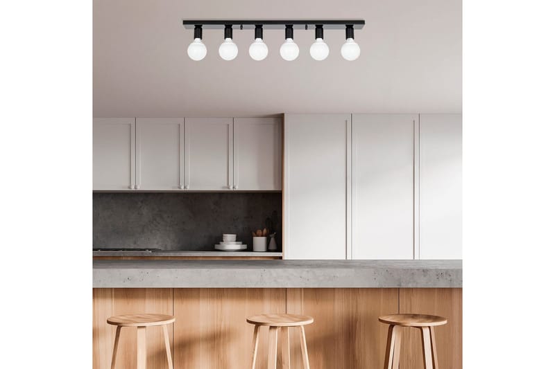 Loftlampe Wostra Stor Sort / Hvid - Sort / Hvid - Belysning - Lamper & indendørsbelysning - Loftlampe - Pendellamper & hængelamper