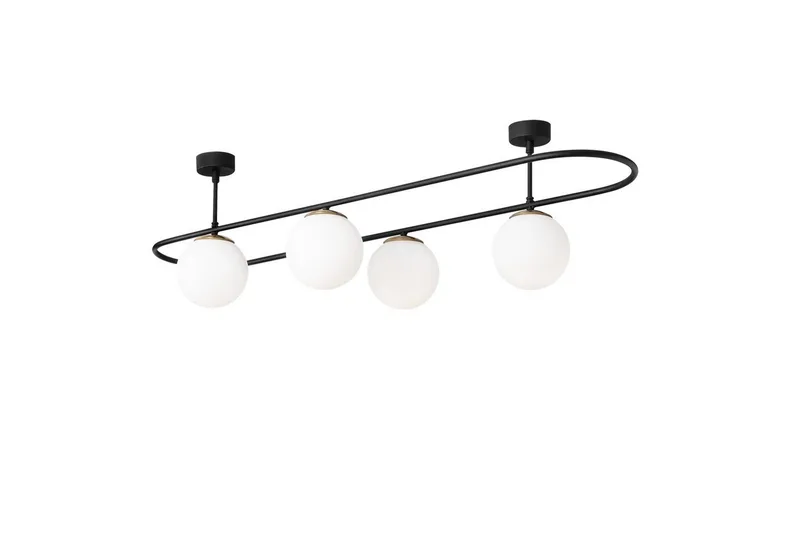 Loftlampe Wynel Sort / Hvid Firestik, Firestik