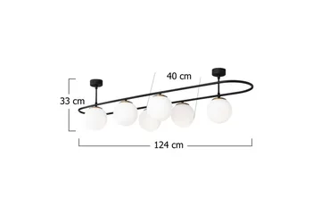 Loftlampe Wynel Sort / Hvid Seks Fatning - Seks Fatning - Belysning - Lamper & indendørsbelysning - Loftlampe - Pendellamper & hængelamper
