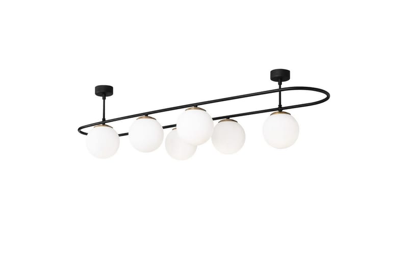 Loftlampe Wynel Sort / Hvid Seks Fatning - Seks Fatning - Belysning - Lamper & indendørsbelysning - Loftlampe - Pendellamper & hængelamper
