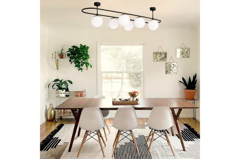 Loftlampe Wynel Sort / Hvid Seks Fatning - Seks Fatning - Belysning - Lamper & indendørsbelysning - Loftlampe - Pendellamper & hængelamper