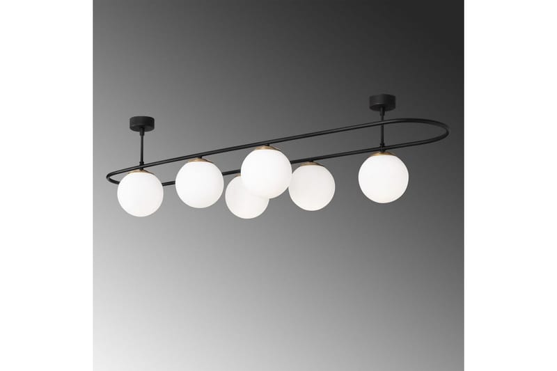 Loftlampe Wynel Sort / Hvid Seks Fatning - Seks Fatning - Belysning - Lamper & indendørsbelysning - Loftlampe - Pendellamper & hængelamper