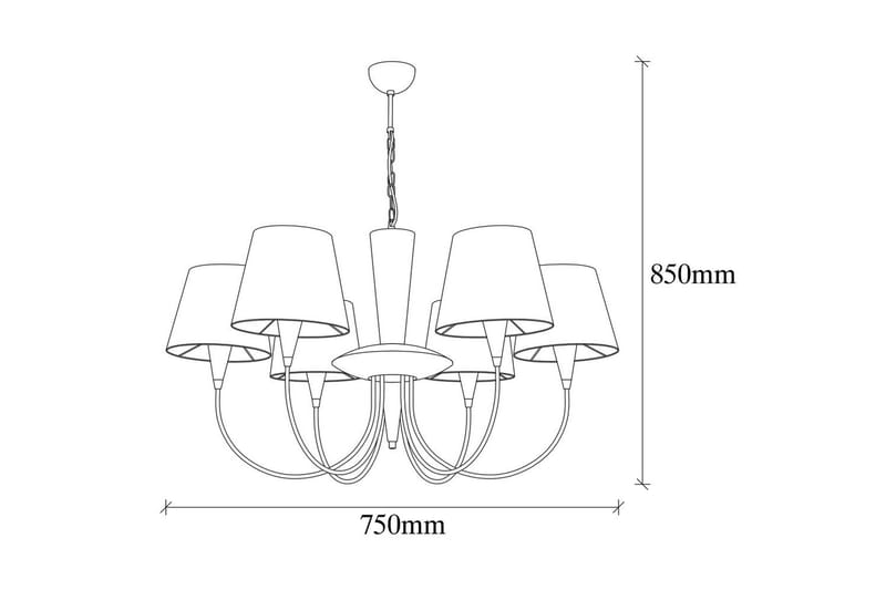 Loftlampe Yelra Antik - Guld - Belysning - Lamper & indendørsbelysning - Loftlampe - Pendellamper & hængelamper