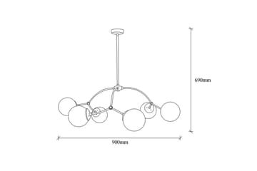 Loftlampe Yenda Hvid / Sort - Sort/Hvid - Belysning - Lamper & indendørsbelysning - Loftlampe - Pendellamper & hængelamper