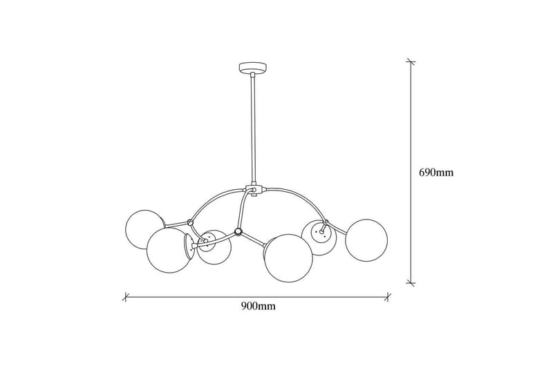 Loftlampe Yenda Hvid / Sort - Sort/Hvid - Belysning - Lamper & indendørsbelysning - Loftlampe - Pendellamper & hængelamper