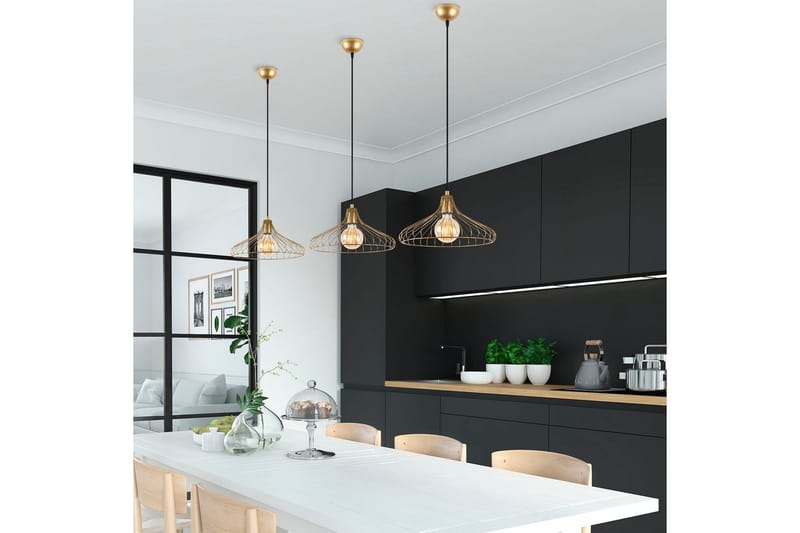 Loftlampe Zairon Skinnende guld - Skinnende guld - Belysning - Lamper & indendørsbelysning - Loftlampe - Pendellamper & hængelamper