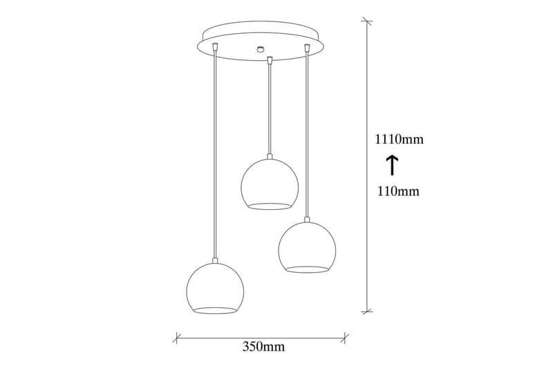 Loftlampe Zana Vintage Kugle Tre - Guld - Belysning - Lamper & indendørsbelysning - Loftlampe - Pendellamper & hængelamper