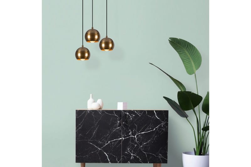 Loftlampe Zana Vintage Kugle Tre - Guld - Belysning - Lamper & indendørsbelysning - Loftlampe - Pendellamper & hængelamper