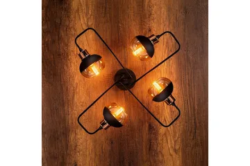 Loftlampe Zarethia Sort / Kobber - Kobber/Sort - Belysning - Lamper & indendørsbelysning - Loftlampe - Plafond