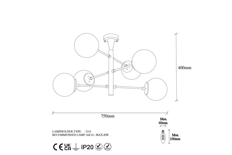 Loftlampe Zurelle Rany - Guld - Belysning - Lamper & indendørsbelysning - Loftlampe - Plafond