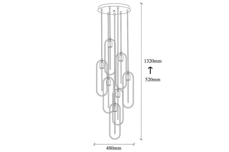 Loftlampe Pindor Thre Sort / Rany - Sort - Belysning - Lamper & indendørsbelysning - Loftlampe - Pendellamper & hængelamper