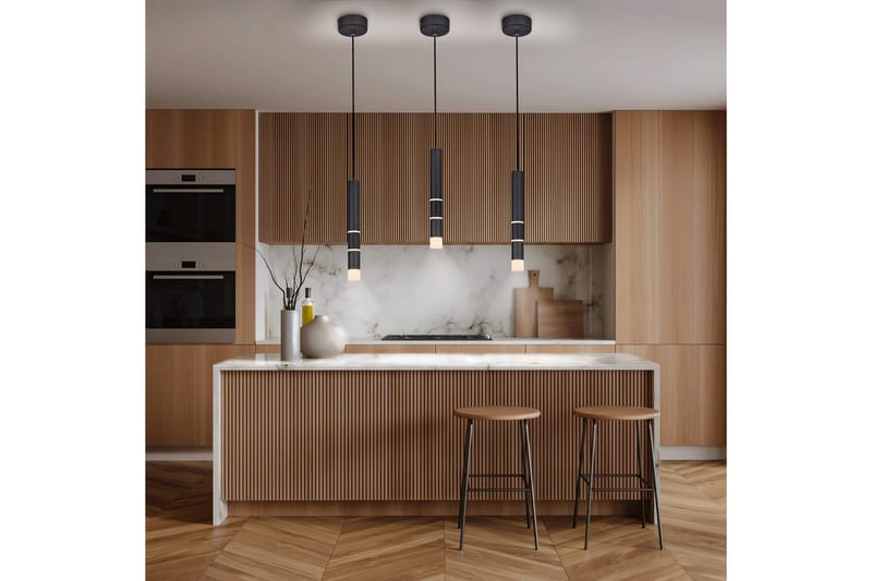 Loftlampe Pure Vega - 12x120x12 cm, Sort - Belysning - Lamper & indendørsbelysning - Loftlampe - Pendellamper & hængelamper