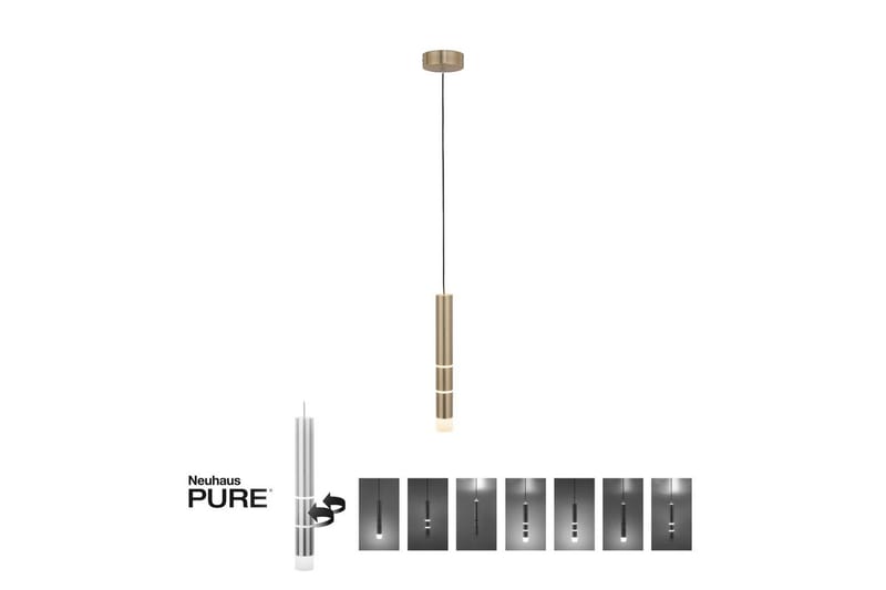 Loftlampe Pure Vega - 12x120x12 cm, Messing Mat - Belysning - Lamper & indendørsbelysning - Loftlampe - Pendellamper & hængelamper