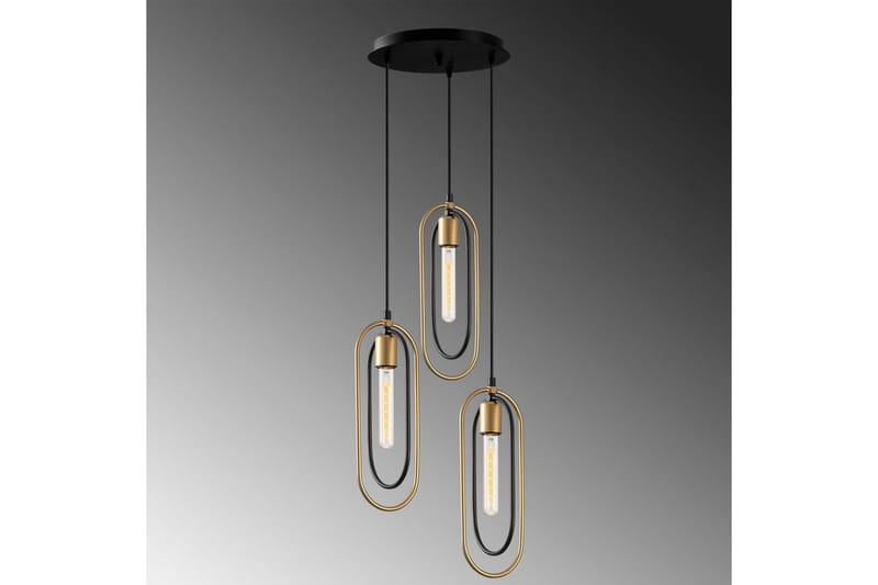 Loftlampe Pindor Thre Sort / Rany - Guld/Sort - Belysning - Lamper & indendørsbelysning - Loftlampe - Pendellamper & hængelamper