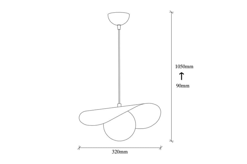 Loftlampe Pelyn Sort / Hvid - Sort / Hvid - Belysning - Lamper & indendørsbelysning - Loftlampe - Pendellamper & hængelamper