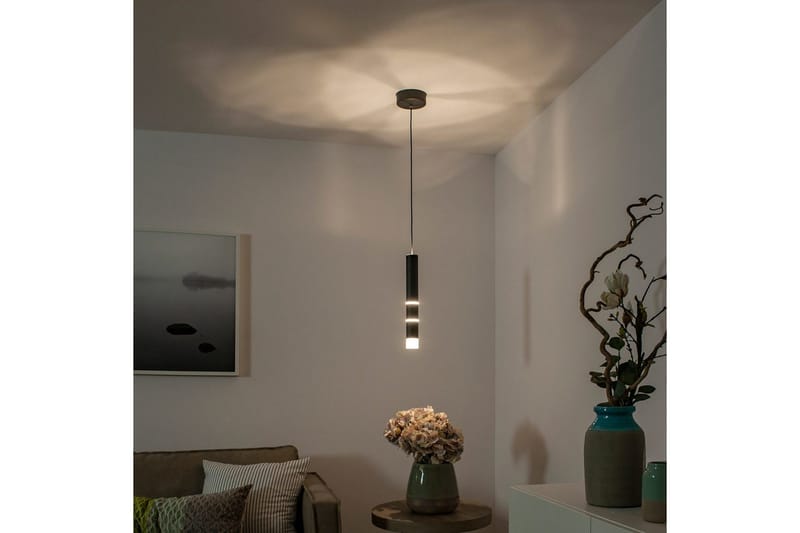 Loftlampe Pure Vega - 12x120x12 cm, Sort - Belysning - Lamper & indendørsbelysning - Loftlampe - Pendellamper & hængelamper