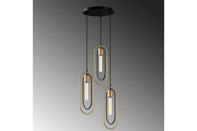 Loftlampe Pindor Thre Sort / Rany - Guld/Sort - Belysning - Lamper & indendørsbelysning - Loftlampe - Pendellamper & hængelamper