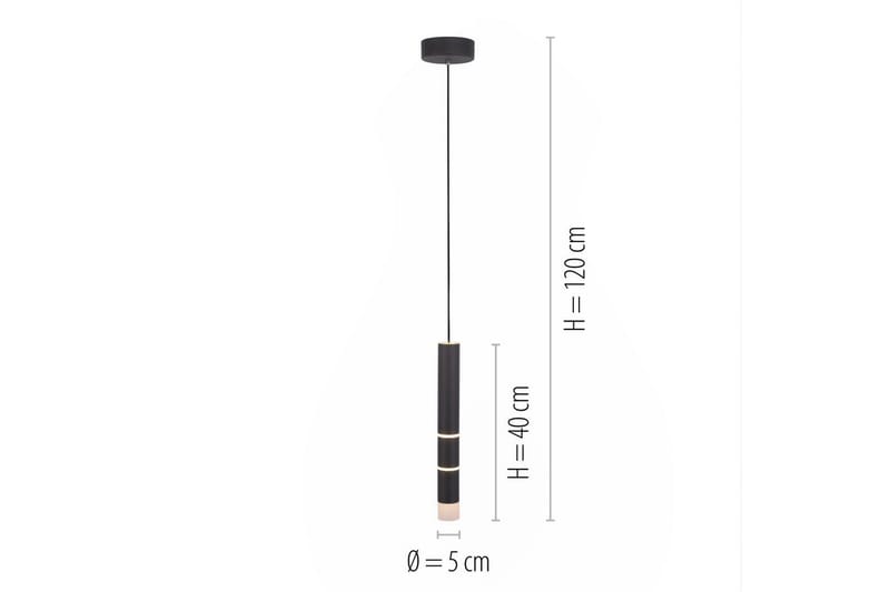 Loftlampe Pure Vega - 12x120x12 cm, Sort - Belysning - Lamper & indendørsbelysning - Loftlampe - Pendellamper & hængelamper