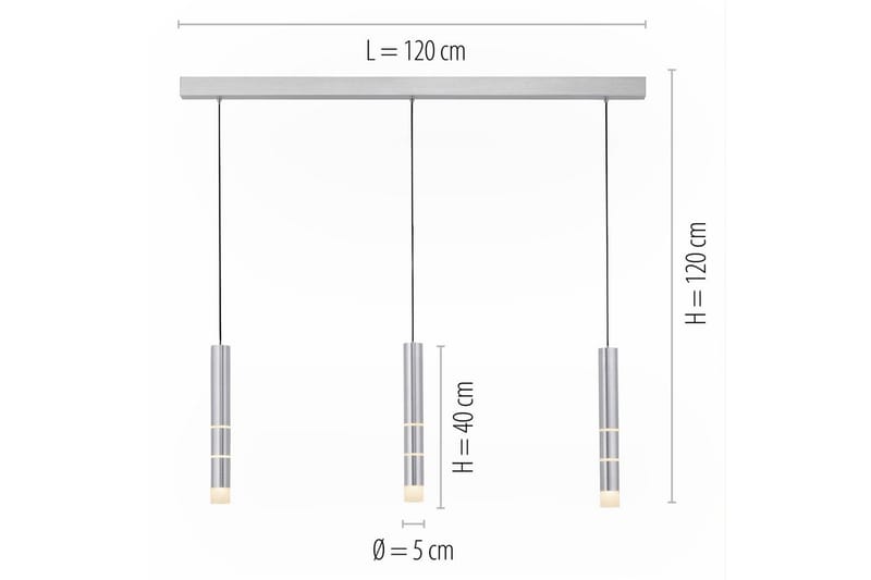 Loftlampe Pure Vega - 5x120x120 cm, Aluminium - Belysning - Lamper & indendørsbelysning - Loftlampe - Pendellamper & hængelamper