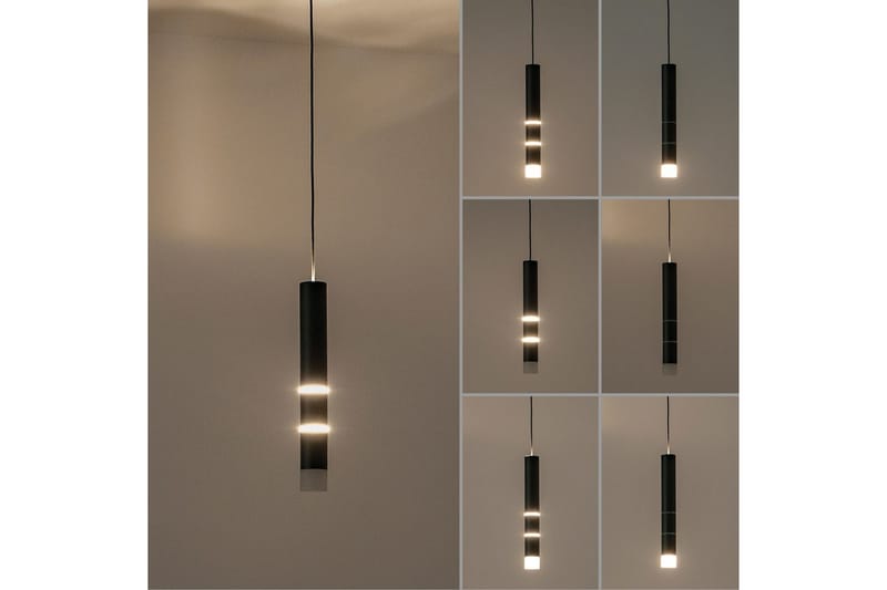 Loftlampe Pure Vega - 5x120x120 cm, Sort - Belysning - Lamper & indendørsbelysning - Loftlampe - Pendellamper & hængelamper