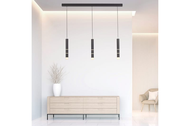 Loftlampe Pure Vega - 5x120x120 cm, Sort - Belysning - Lamper & indendørsbelysning - Loftlampe - Pendellamper & hængelamper