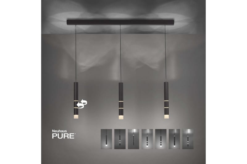 Loftlampe Pure Vega - 5x120x120 cm, Sort - Belysning - Lamper & indendørsbelysning - Loftlampe - Pendellamper & hængelamper