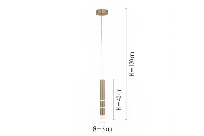 Loftlampe Pure Vega - 12x120x12 cm, Messing Mat - Belysning - Lamper & indendørsbelysning - Loftlampe - Pendellamper & hængelamper