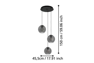 Loftpendel Eglo Arangona Sort/Grå Rondel med 3 lamper - Belysning - Lamper & indendørsbelysning - Loftlampe - Pendellamper & hængelamper
