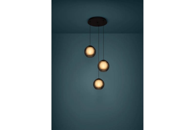 Loftpendel Eglo Arangona Sort/Grå Rondel med 3 lamper - Belysning - Lamper & indendørsbelysning - Loftlampe - Pendellamper & hængelamper