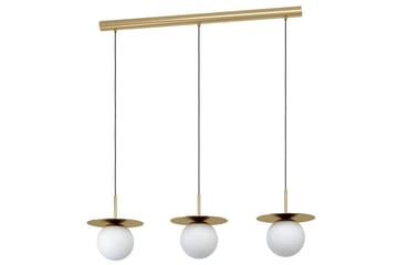 Loftpendel Eglo Arenales Messing/Opalhvid med 3 Lamper - Belysning - Lamper & indendørsbelysning - Loftlampe - Pendellamper & hængelamper