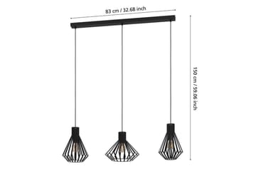 Loftpendel Eglo Basidano Sort med 3 Lamper - Belysning - Lamper & indendørsbelysning - Loftlampe - Pendellamper & hængelamper