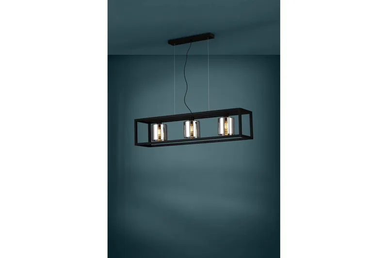 Loftpendel Eglo Brisling Sort/Transparent Ramme med 3 Lamper - Belysning - Lamper & indendørsbelysning - Loftlampe - Pendellamper & hængelamper