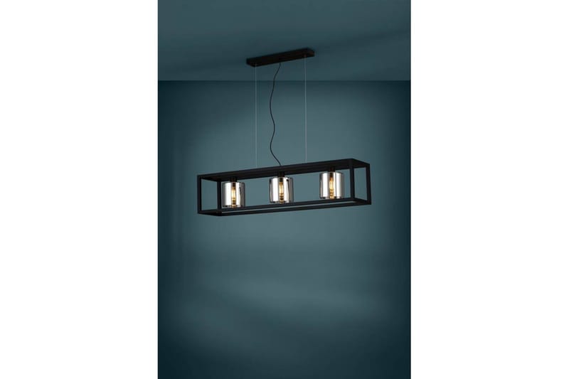 Loftpendel Eglo Brisling Sort/Transparent Ramme med 3 Lamper - Belysning - Lamper & indendørsbelysning - Loftlampe - Pendellamper & hængelamper