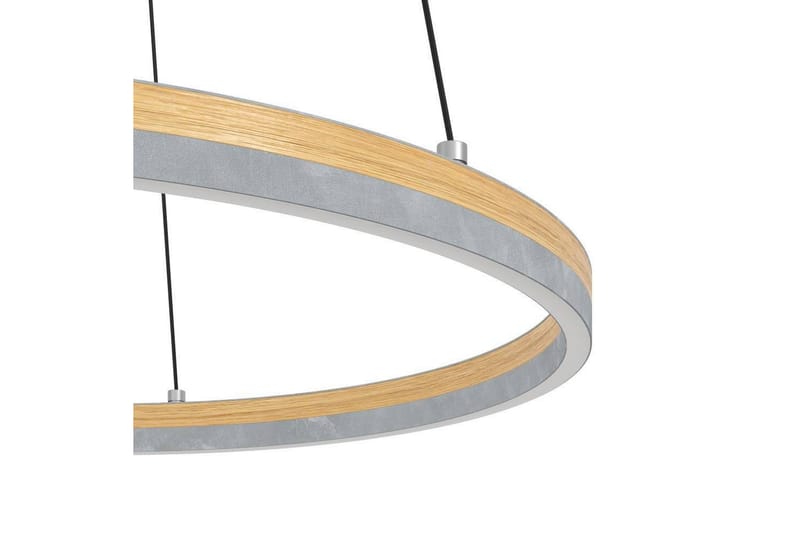 Loftpendel Eglo Cadinaro Grå/Træ Rund - Belysning - Lamper & indendørsbelysning - Loftlampe - Pendellamper & hængelamper