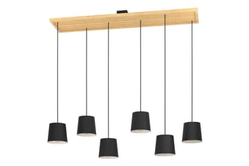 Loftpendel Eglo Camarioca Sort/Træ med 5 Lamper - Belysning - Lamper & indendørsbelysning - Loftlampe - Pendellamper & hængelamper