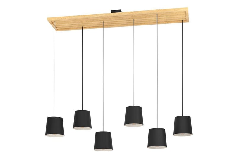 Loftpendel Eglo Camarioca Sort/Træ med 5 Lamper, undefined