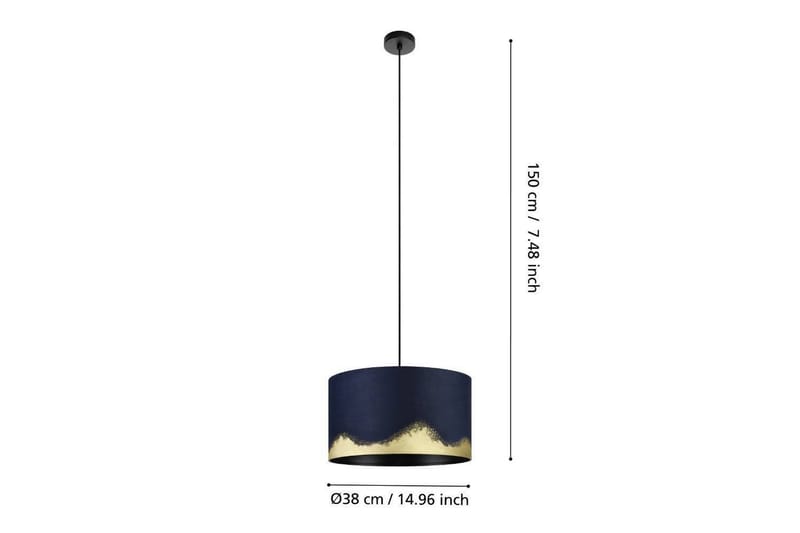 Loftpendel Eglo Casuarita Blå/Guld - Belysning - Lamper & indendørsbelysning - Loftlampe - Pendellamper & hængelamper